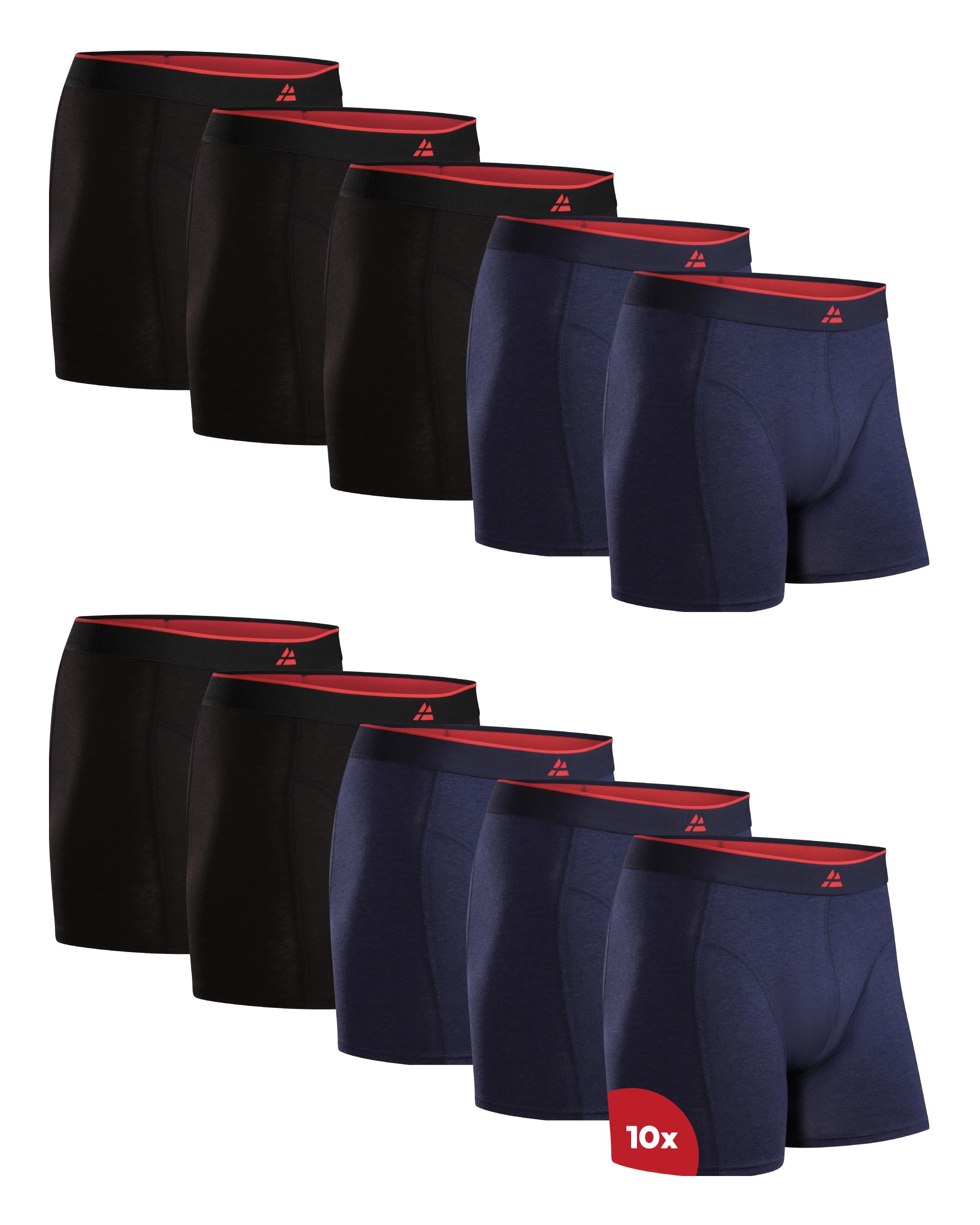 DANISH ENDURANCE Men's Bamboo Boxer Shorts, with or without Fly, Pack of 6 or 10