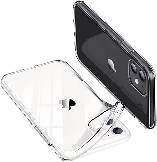 ONES Case for iPhone 11, Fully Transparent, Impact Resistant, Super Military Grade, Easy to Hold, Non-Slip, Scratch Resistant, Lightweight, Slim, Flexible, Glossy, Bumper, Pretty, Clear Cover