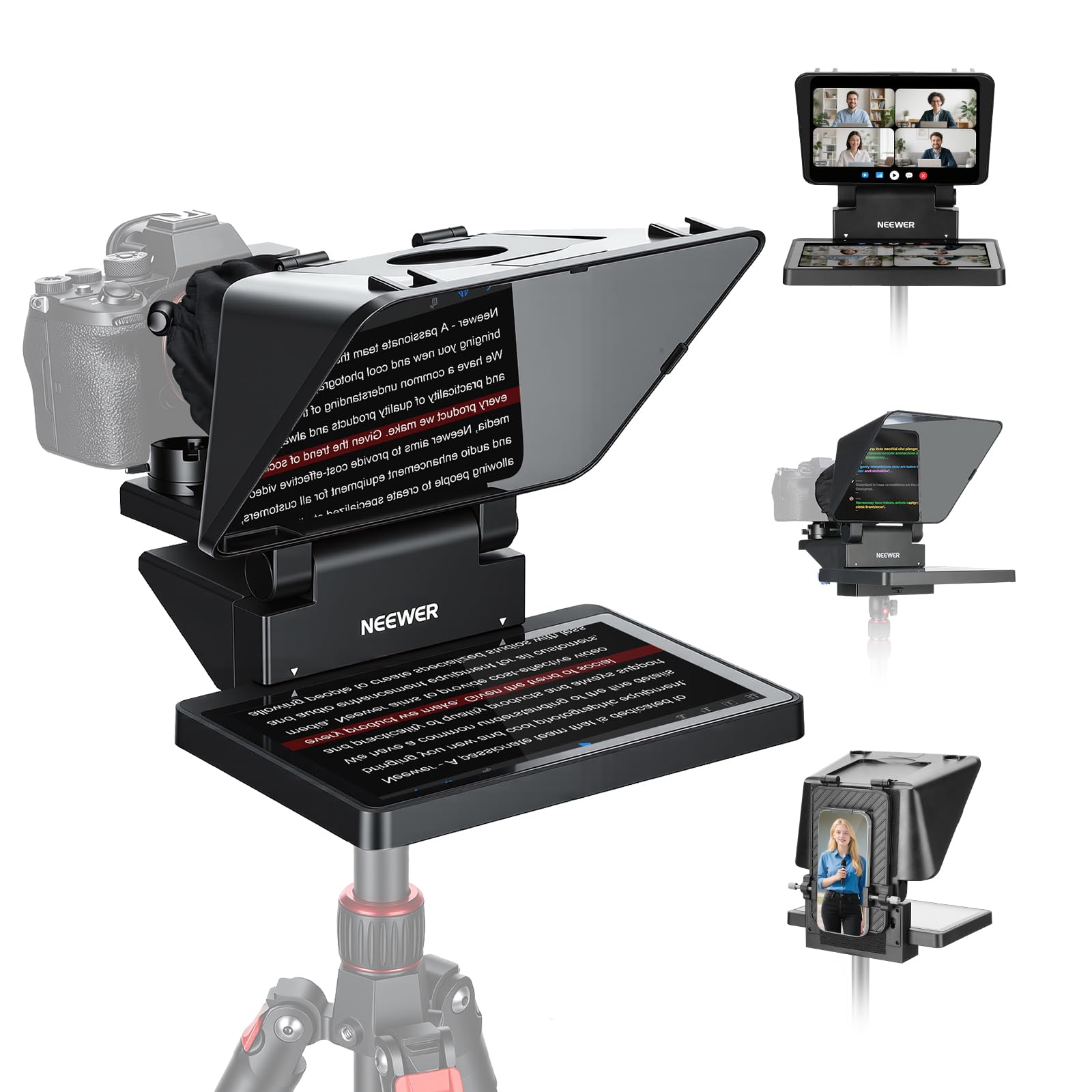 NEEWER X11 2 in 1 Teleprompter 11" with Monitor, Supports Screen Mirroring | Por