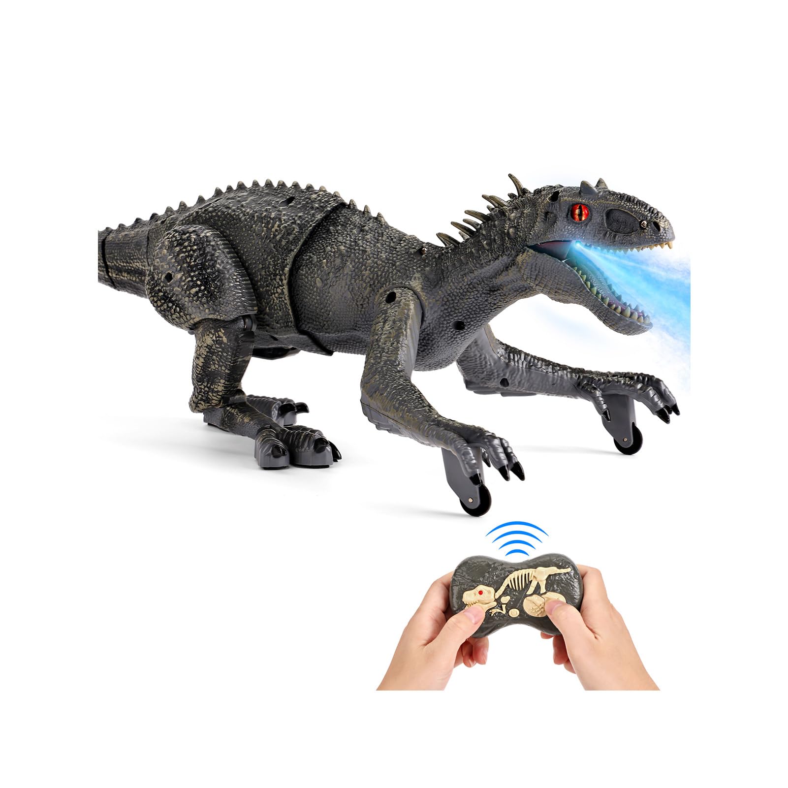 Big Remote Control Indominus Rex Dinosaur Toys for Kids, Realistic Large Walking
