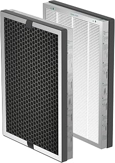 Air Purifier Filter Replacement for JF260,Air Purifiers 2X Filter Replacement, (MERV 17) True HEPA 300g Activated Carbon Filter, Air Cleaner Remove Smoke Dust