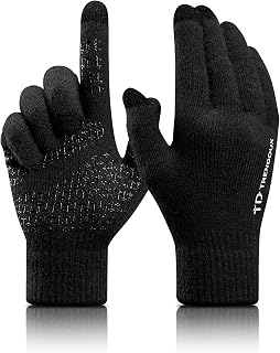 TRENDOUX Men's Women's Winter Gloves - Thermal Warming Touch Screen Skiing Wool Fleece Gym Mountaineering Sports Snowboard Thin Scooter Mtb Cycling Bike Running Work Driving Motorcycle Touch Screen