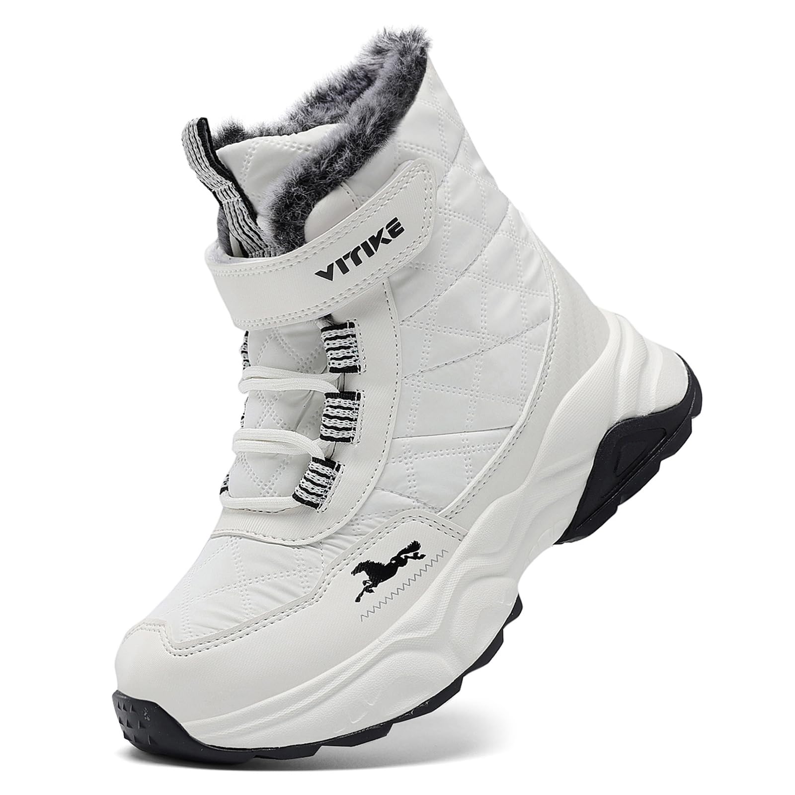 JMFCHI Winter Shoes Boys Snow Boots Girls Warm Lined