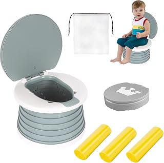 Portable Potty for Toddler,Travel Potty Seat for Toddler,Travel Toilet Kids | Portable Toilet for Kids,Car Potty for Toddler with 45 Liners,for Toddler Travel, Camping, Foldable, Indoor/Outdoor Use