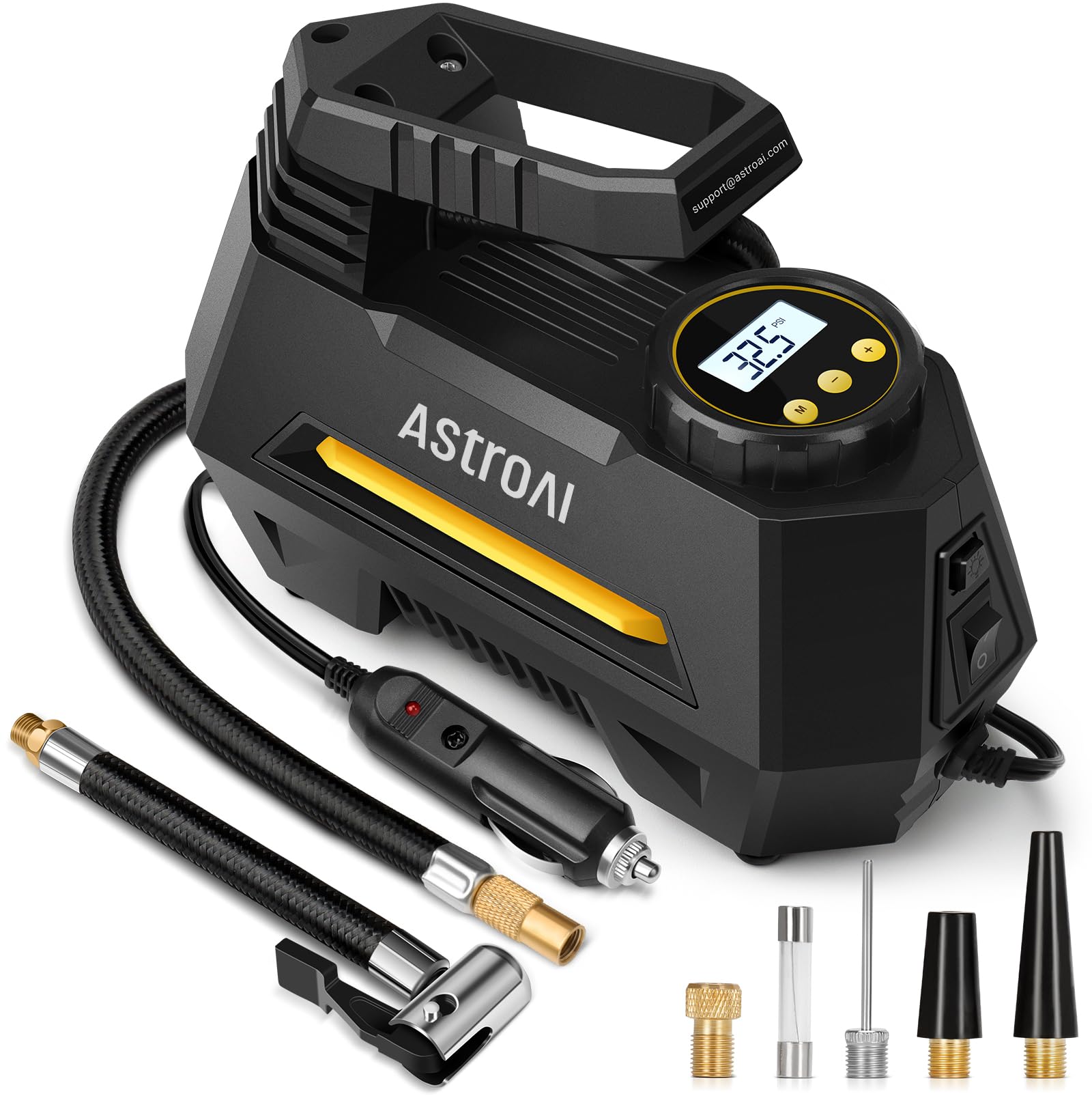AstroAI AIRUN H Tire Inflator Portable Air Compressor, 12V DC Tire Inflator, Aut
