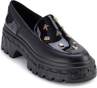 Karl Lagerfeld Lylah Lug Sole Platform Loafer with Pins Women's Loafer