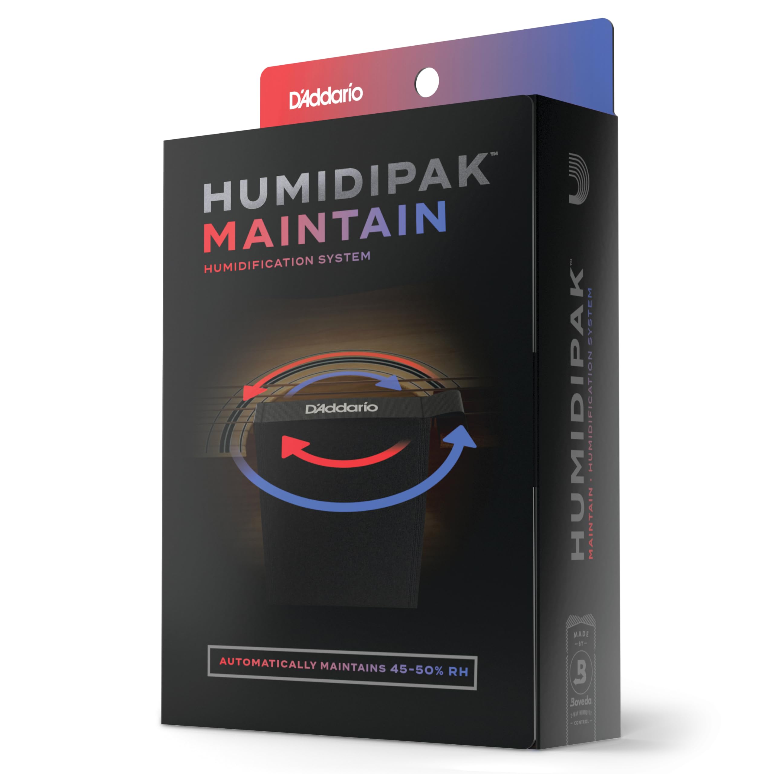 D'Addario Humidipak Guitar Humidity Control Kit, Maintain Case System | Two-way 