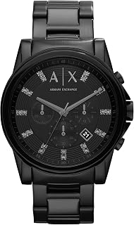 Armani Exchange Men's Watch, Chronograph Movement and 45mm Case with Stainless Steel, Leather or Silicone Strap