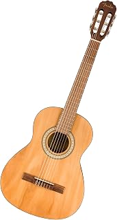 Fender CN-25 3/4 Size Nylon String Acoustic Guitar, Beginner Guitar, with 2-Year Warranty, Perfect Beginner Guitar that is Easy on Fingers, Includes 3 Months of Free Lessons, Natural