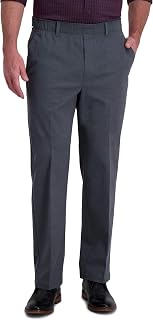 Haggar Herren Hose B&t Iron Free Premium Khaki Classic Fit Flat Front Expandable Waist Pant