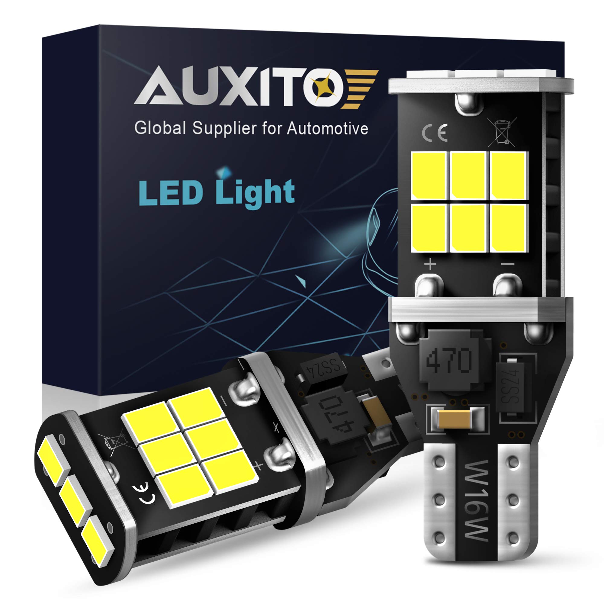 AUXITO 912 921 LED Bulb for Backup Light Reverse Lights High Power 2835 15-SMD C