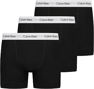 Calvin Klein Men's Boxer Shorts Pack of 3 Underwear, Black (Black), L