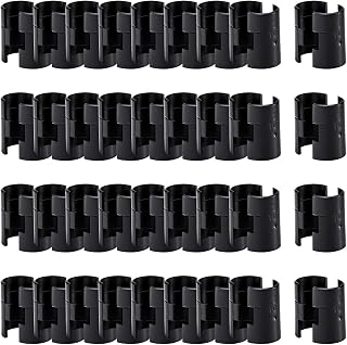 72Pcs Wire Metal Shelving Clips for 1" Post, 36 Pairs Plastic Replacements | Wide Shelf Compatibility, Simple Snap-on Install, Lock Clips Parts for Storage Rack Shelves System