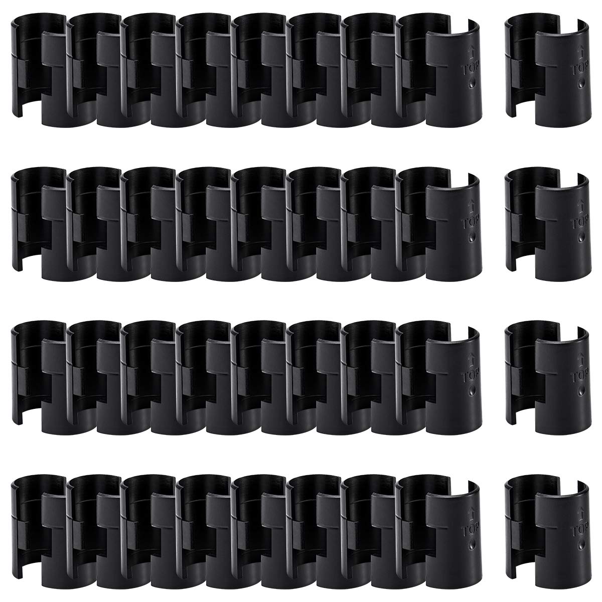 72Pcs Wire Metal Shelving Clips for 1" Post, 36 Pairs Plastic Replacements | Wid
