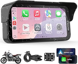 Carpuride W603 Motorcycle CarPlay Screen, 6.3" Waterproof Touchscreen | Motorcycle Carplay Screen, Remote Control，6.3" Waterproof Touchscreen, BT Trans, GPS Navigation, Siri, G00gle Assistant