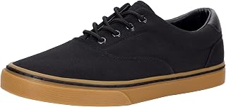 Men's Black Classic Low Top Shoes Canvas Fashion Sneaker with Soft Insole Causal Dress Shoes for Men Comfortable Walking Shoes