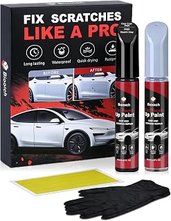 PN01 Stealth Grey for Tesla Touch Up Paint Kit[2K Clear Coat Included],Exact Color Match Touch Up Paint for Chip and Scratch Repair