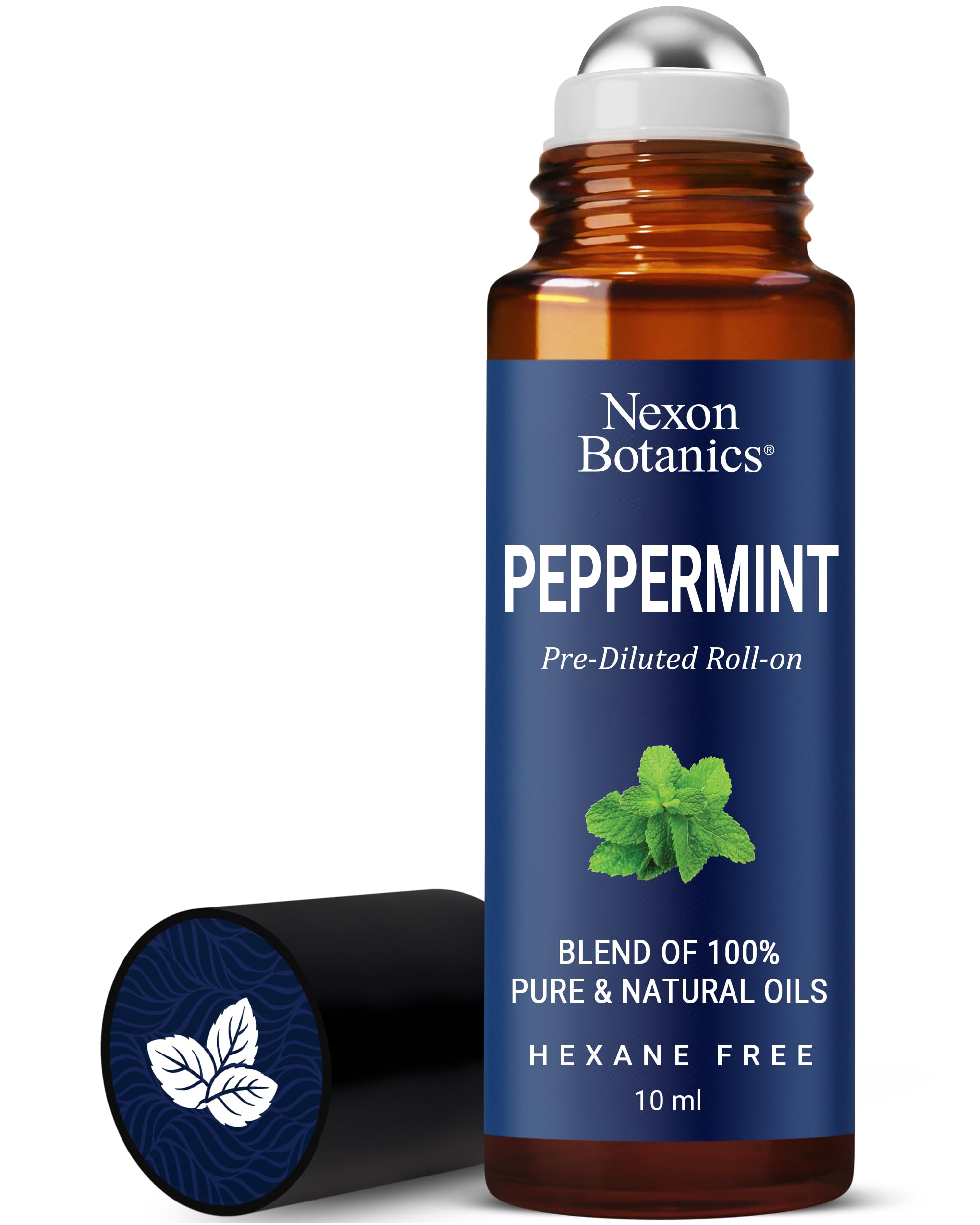 Peppermint Essential Oil Roll-On 10 ml for Skin, Aromatherapy, Minty Scent | Pre