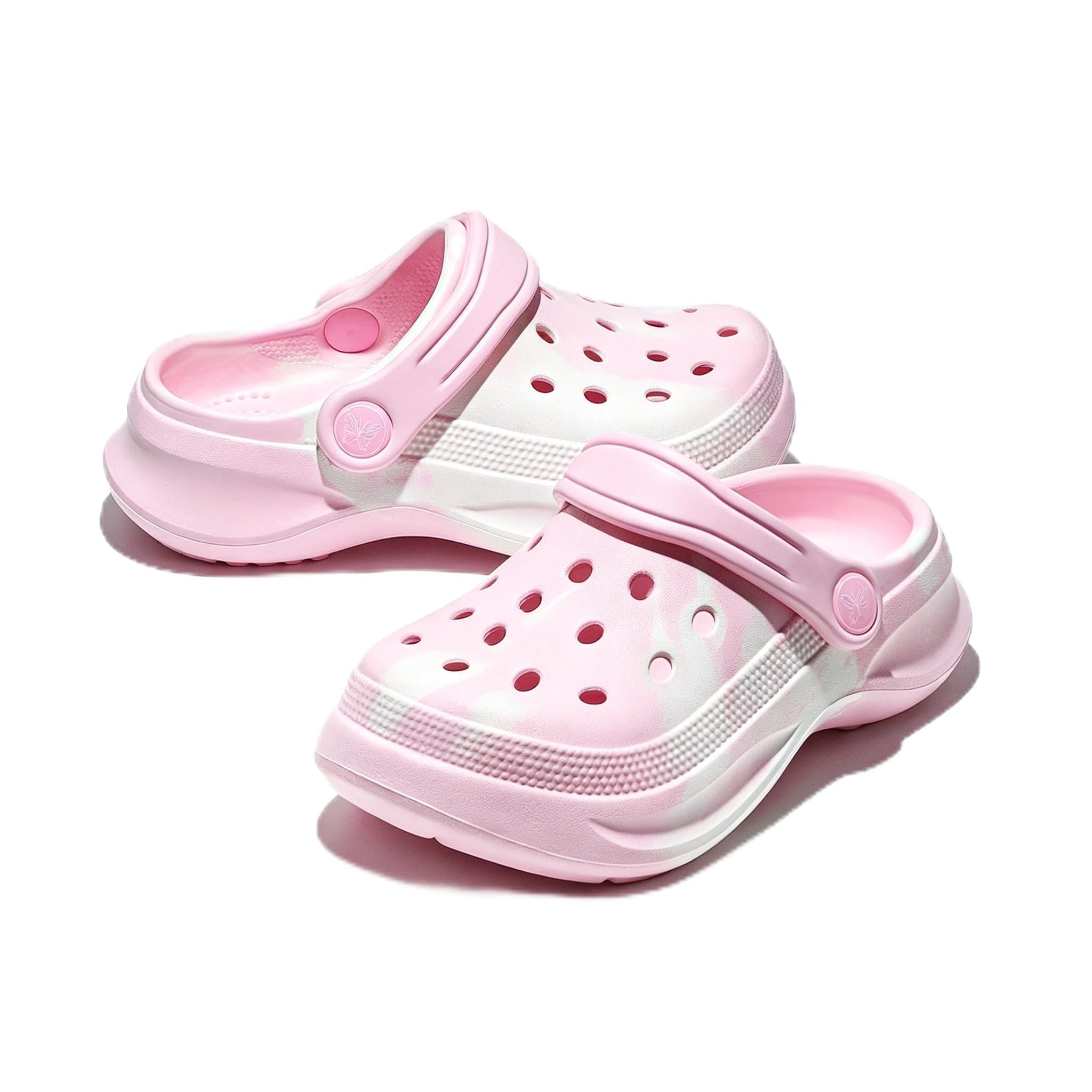 Girls Boys Tie-dye Clogs, Slip-on Garden Shoes, Water Sandals, Lightweight Slipp