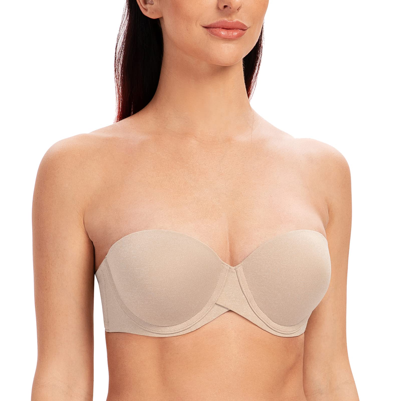 MELENECA - Women's Silicone Push Up Strapless Bra