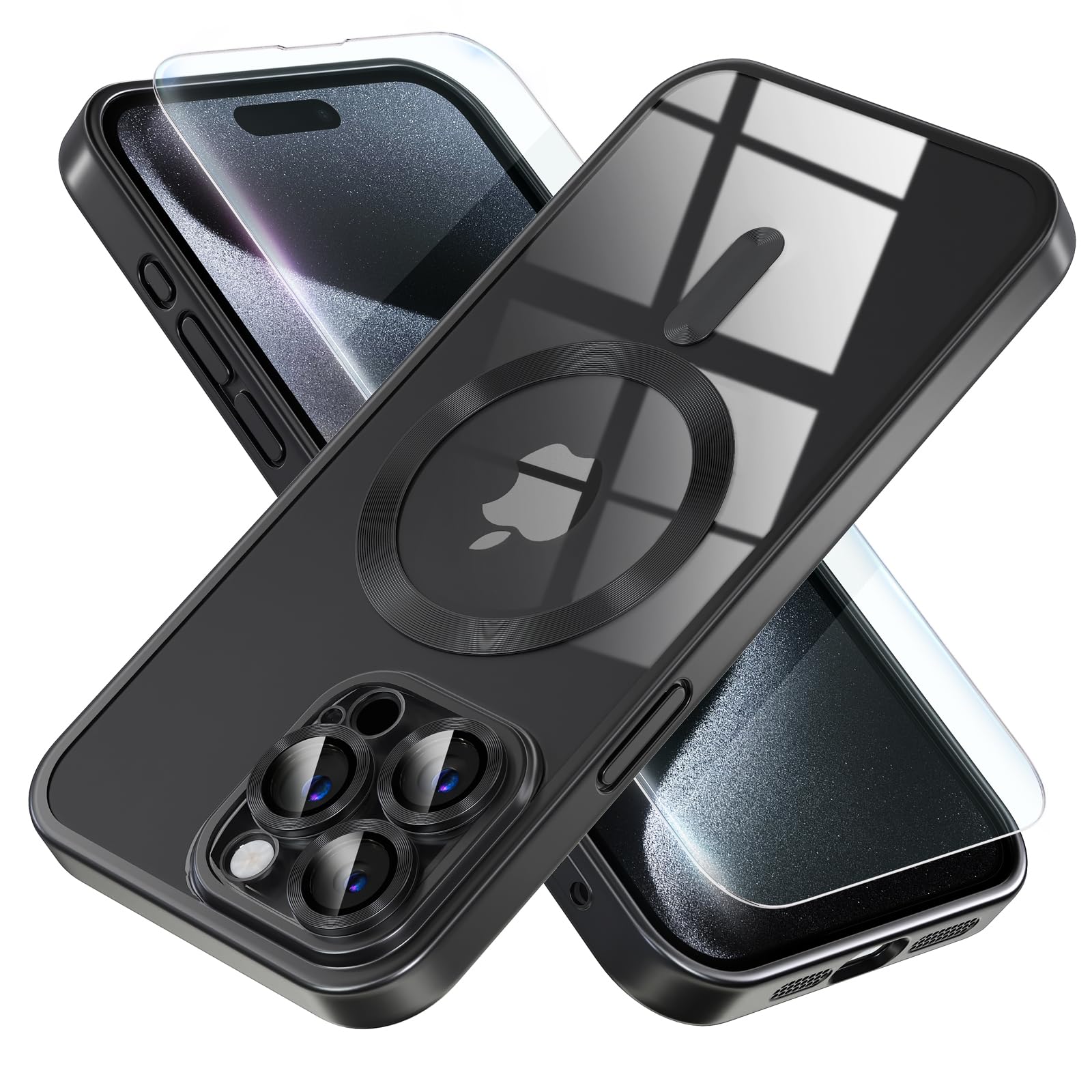 Misea Magnetic for iPhone 15 Pro Max Case [Never Yellowing] [Military Grade Drop