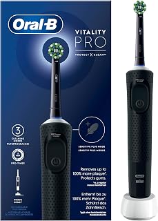 Oral-B Vitality Pro Electric Toothbrush, Black, 1 Brush Head | Rechargeable Electric Toothbrush Replacement Head, 3 Brushing Modes, Effective Teeth Cleaning, Gift Idea