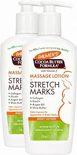 Palmer's Cocoa Butter Formula Massage Lotion with Collagen and Elastin | For Stretch Marks | Pregnancy Skin Care | With Argan Oil and Shea Butter | 8.5 oz Pack of 2