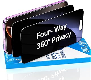 MAYtobe 2-Pack 360° Privacy Screen Protector for iPhone 16 Pro Max Tempered