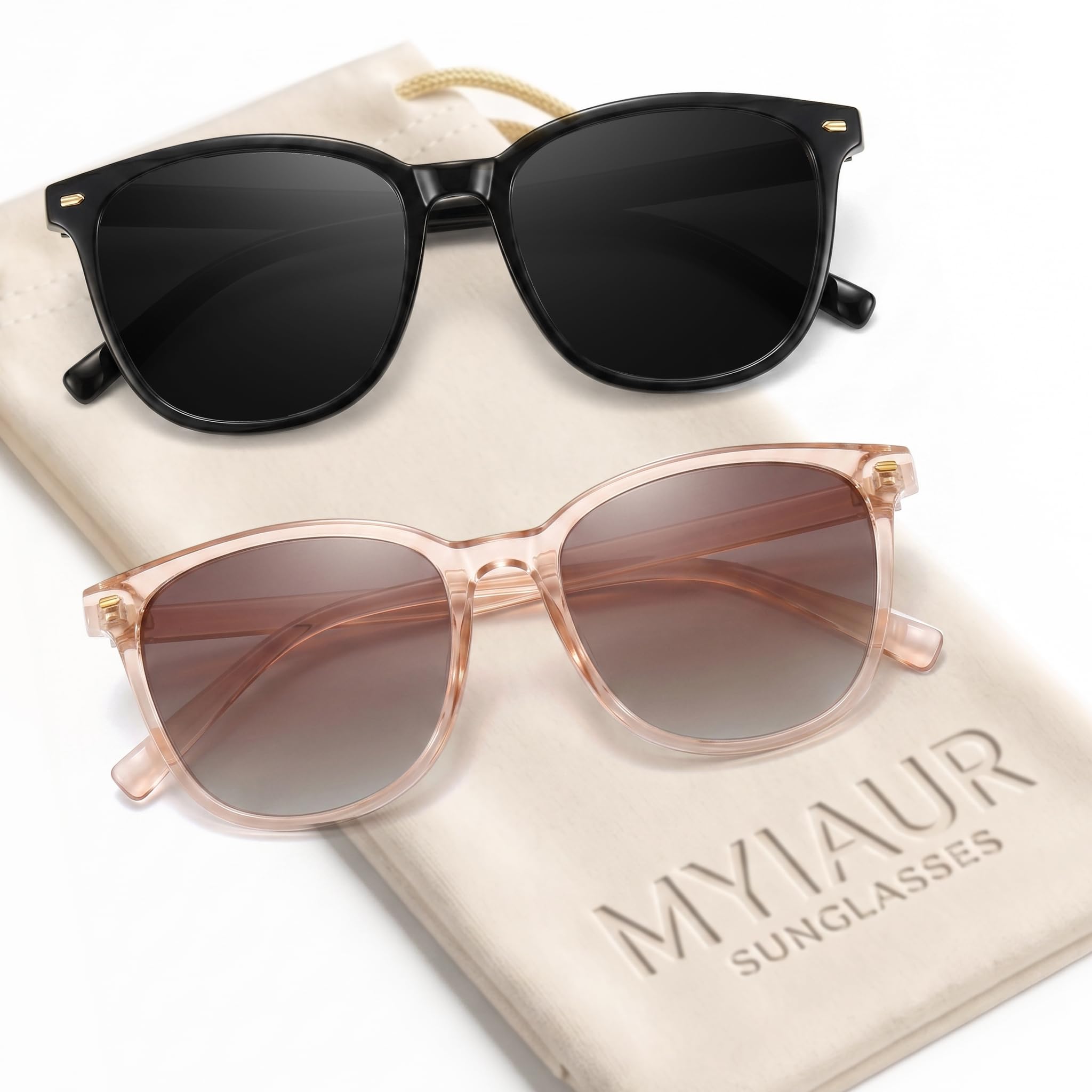 Myiaur Polarized Sunglasses for Women Mirrored Anti Glare UV400 Protection