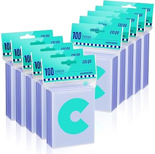 1000ct Card Sleeves for Trading Cards, Clear Soft Baseball Sports Sleeves | Soft Plastic Protector Card Sleeve, Clear Card Sleeve Fit for Baseball, Football Sports Cards, PKM, MTG, Game, Standard Cards