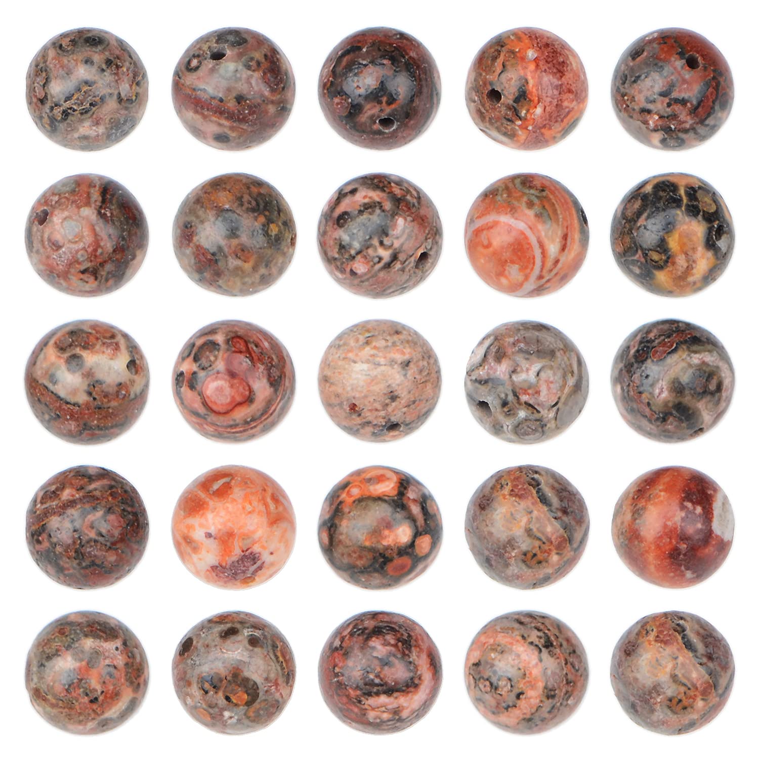 NCB 100pcs Original Natural Stone Beads Gemstone Round Loose Beads 6mm Genuine R