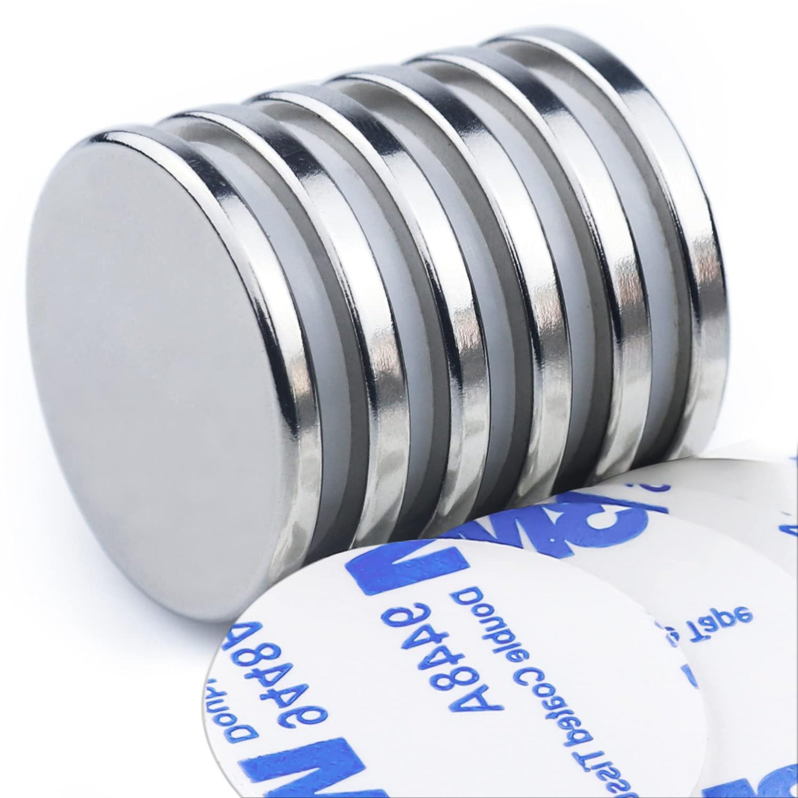 DIYMAG Strong Magnets,6 Pack with Double Sided Adhesive Backing Powerful | 1.26"
