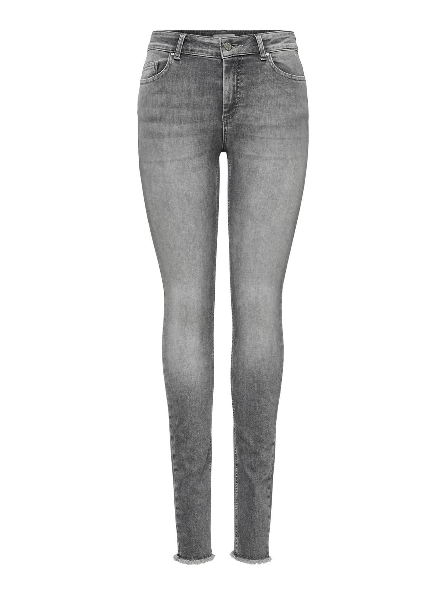 ONLY NOS Onlblush Mid Sk Ank Raw Jns Rea0918 Noos, Women's Skinny Jeans, Grey (G