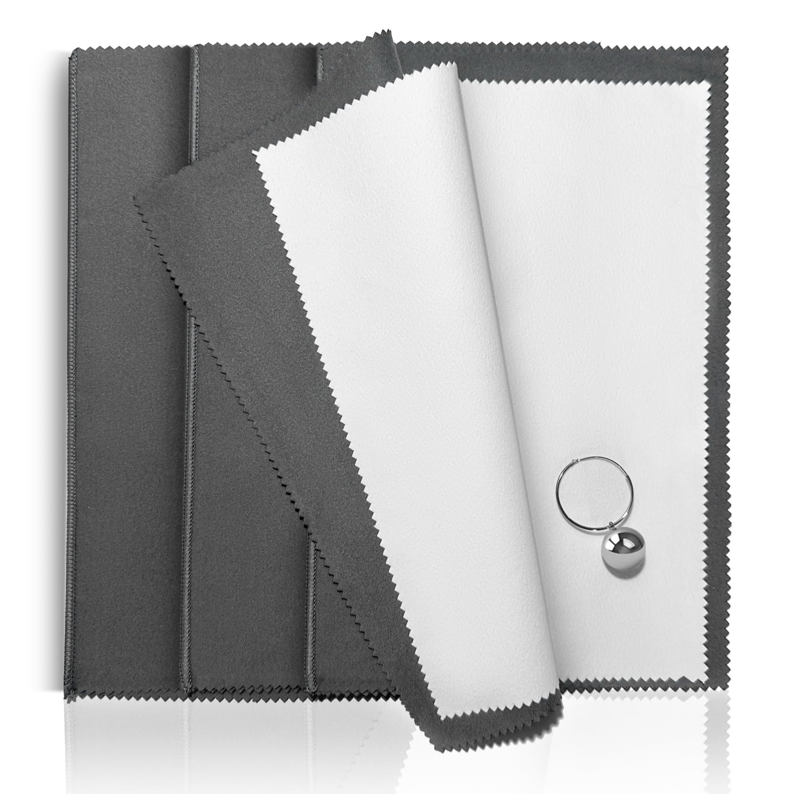 3PCS Silver Polishing Cloth 11x14'' X-Large Premium 2 Layer Cleaning Fabric | Wh