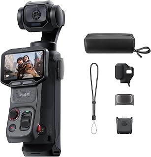 Insta360 Luna Pro - 8K Vlogging Camera with Leica Lens | Pocket Gimbal Camera, 1" 8K Sensor, Dual AI Chip, Detachable 2" OLED Touchscreen, Leica Color Profiles, 4-hour Runtime