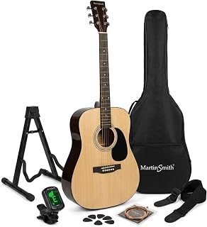 Martin Smith Acoustic Guitar Set with Stand, Tuner and Bag