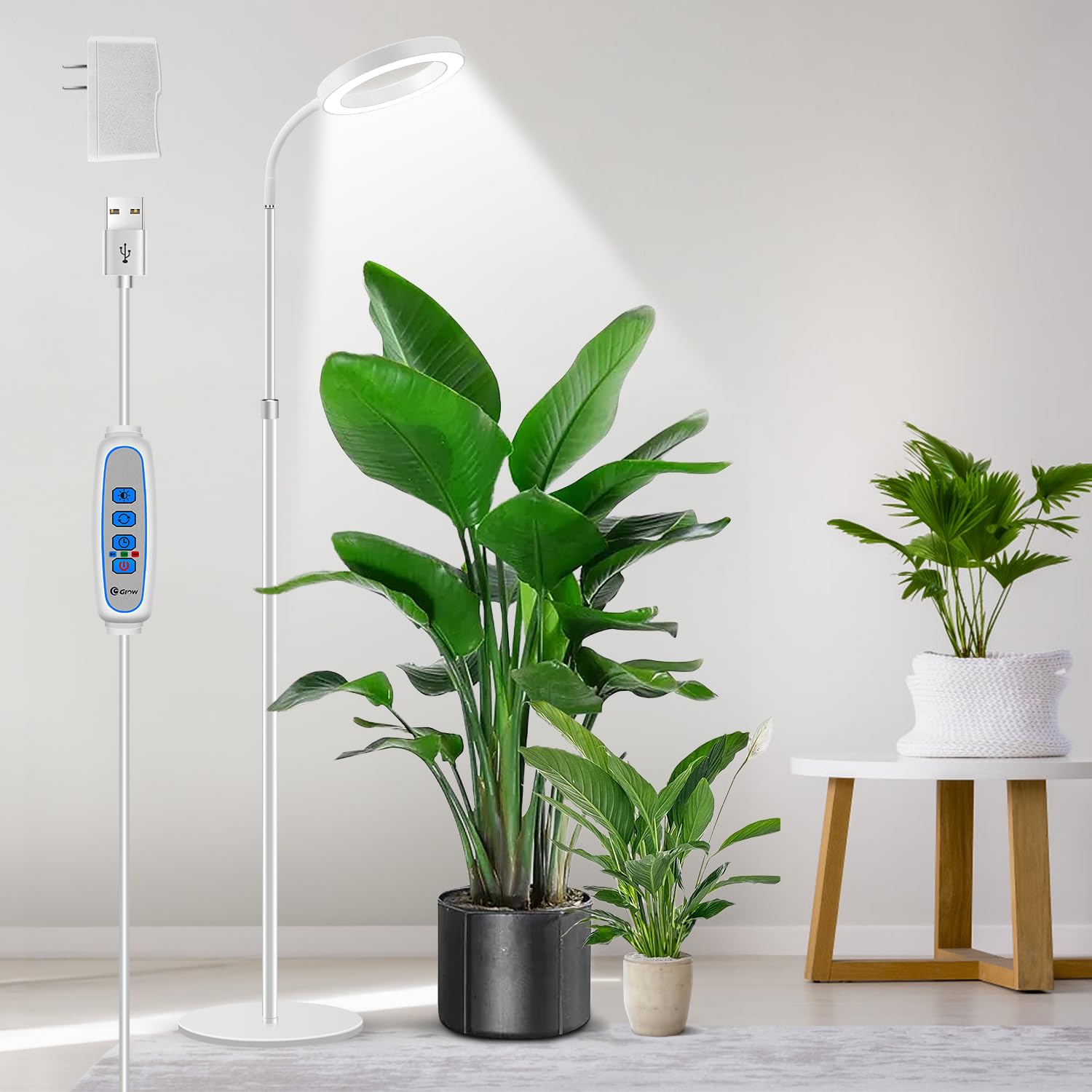 Aumtrly Floor Grow Light Full Spectrum with 68" Stand for Tall Indoor Plant | 80
