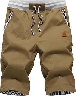 HCSS Men's Bermudas Shorts Cotton Summer Shorts with Pockets
