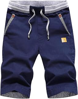 JustSun Men's Cotton Chino Breathable Short Shorts Man