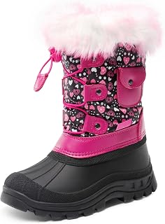 DREAM PAIRS Kids Waterproof Winter Snow Boots