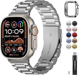 Fullmosa Strap for Apple Watch Ultra 4/3/2/1 49 mm Stainless Steel