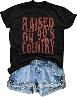 Raised on 90s Country Shirt Womens Western Country Concert Outfit