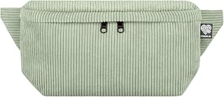 Bauchtasche Cord Mint, Eckig Groß