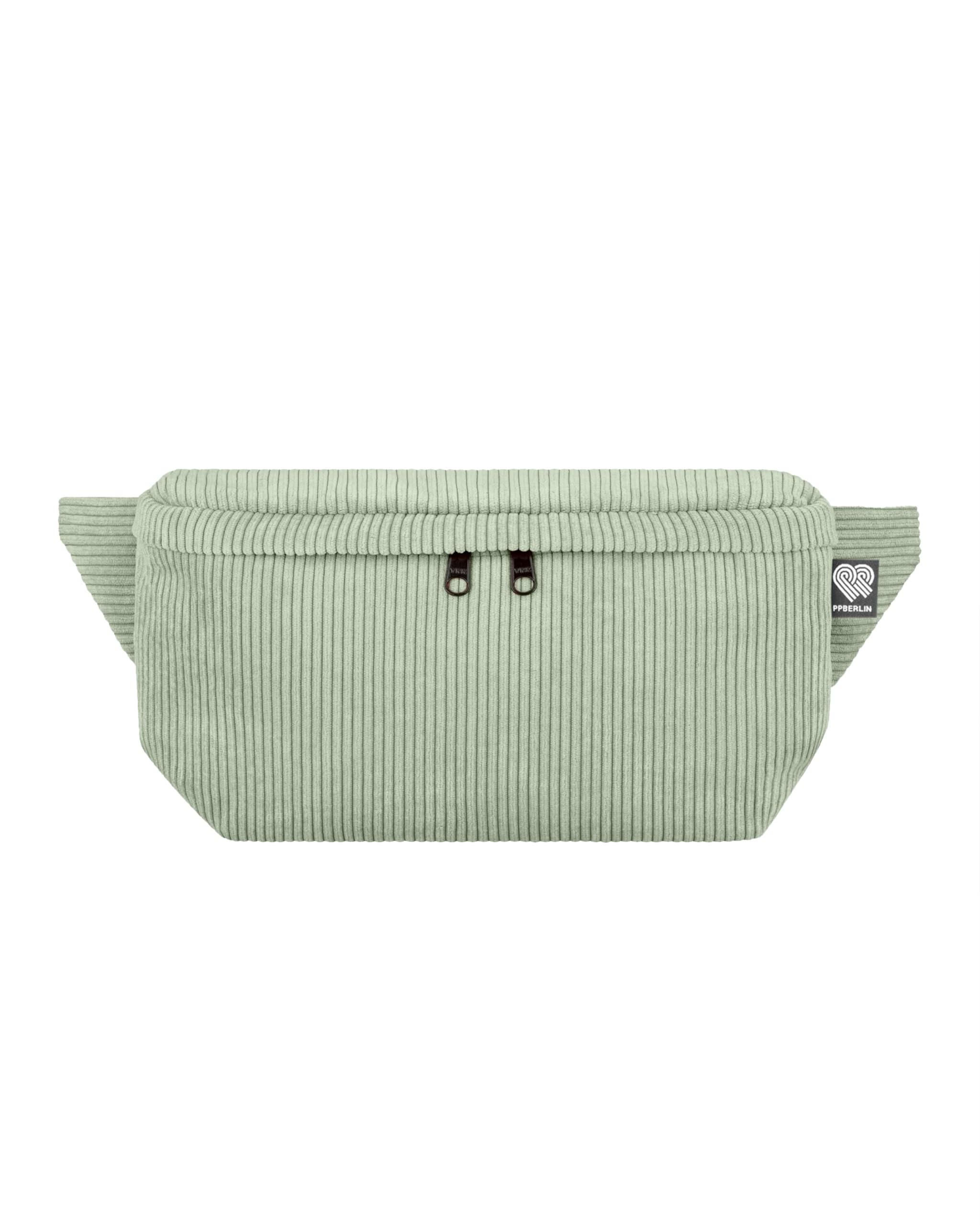 Bauchtasche Cord Mint, Eckig Groß