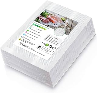 Vacuum Food Sealer Bags 23x33cm 100 Bags Commercial Grade Textured Food Vacuum Sealer Bag Thick Embossed Bags Upgrade Design Pre-Cut Bag BPA Free for Food Storage Sous Vide Cooking