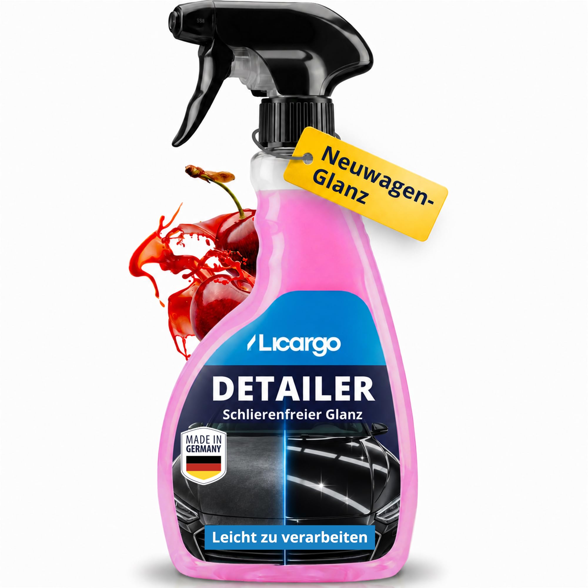 LICARGO Detailer Auto (500ml) – Quick Detailer mit Tiefenglanz & Abperleffekt, A