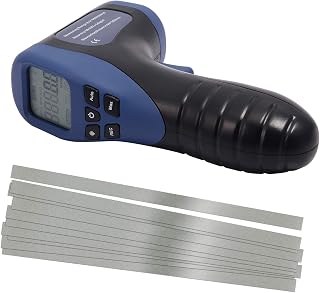 EHDIS Digital LCD Photo Tachometer Non-Contact RPM Meter Motor Speed Gauge Gun Style Includes 10 Reflective Tapes
