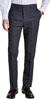 Calvin Klein Slim Fit Grey Textured New Mens Dress Flat Front Pants