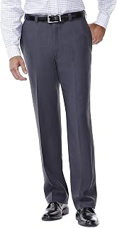 Haggar Men's E-CLO Repreve Stria Flat Front Dress Pant