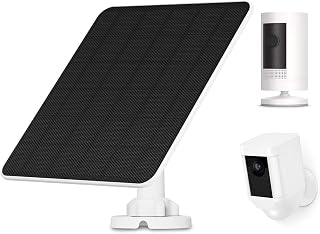 Solar Panel for Ring Camera, 5W Camera Solar Panel Charger for Stick Up Cam/Pro Battery, Spotlight Cam/Plus/Pro, Wyze Battery Cam Pro, 9.8ft Cable, IP65 Waterproof